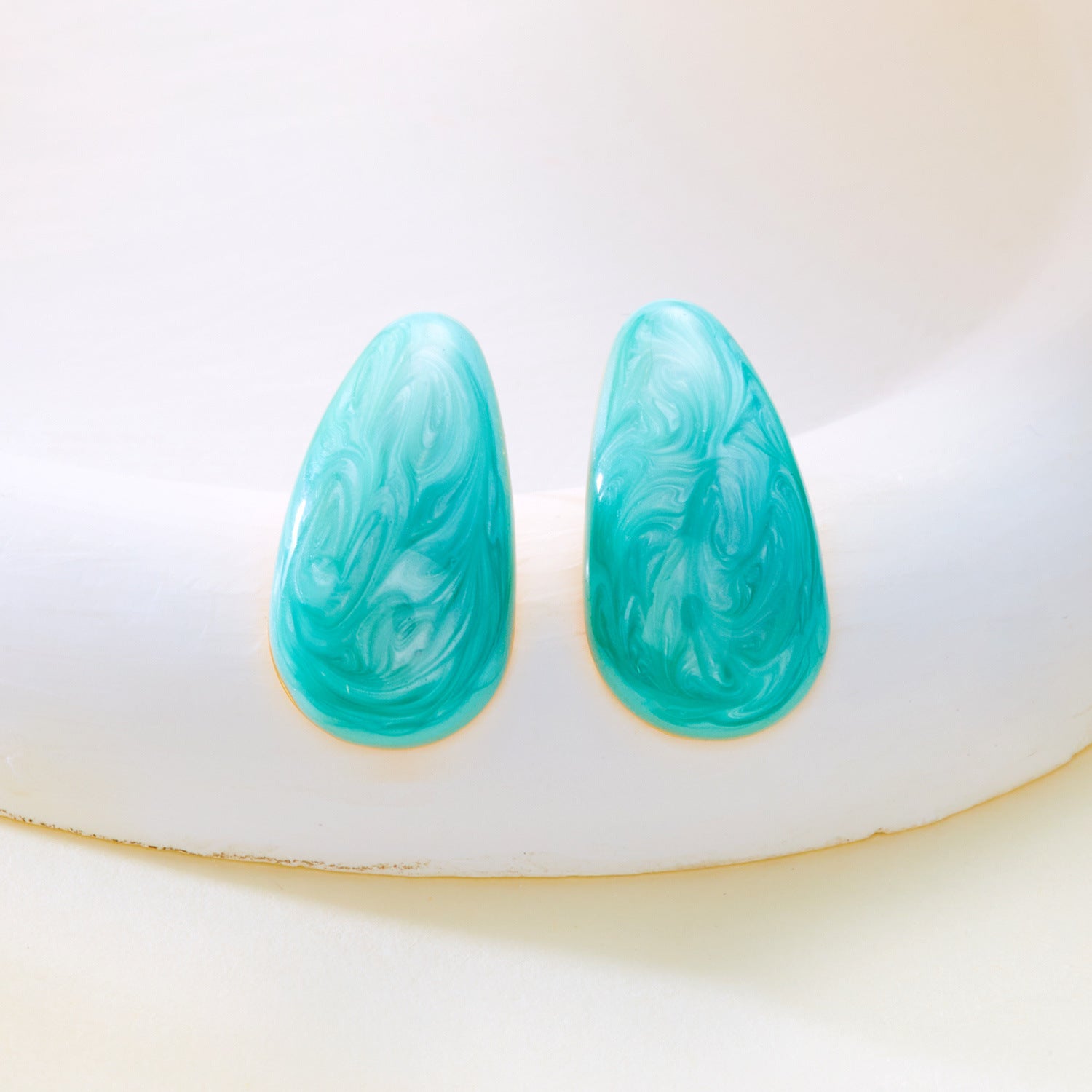 Wholesale Stainless Steel Oil Dripping Water Drop Earrings  Light Luxury Earrings