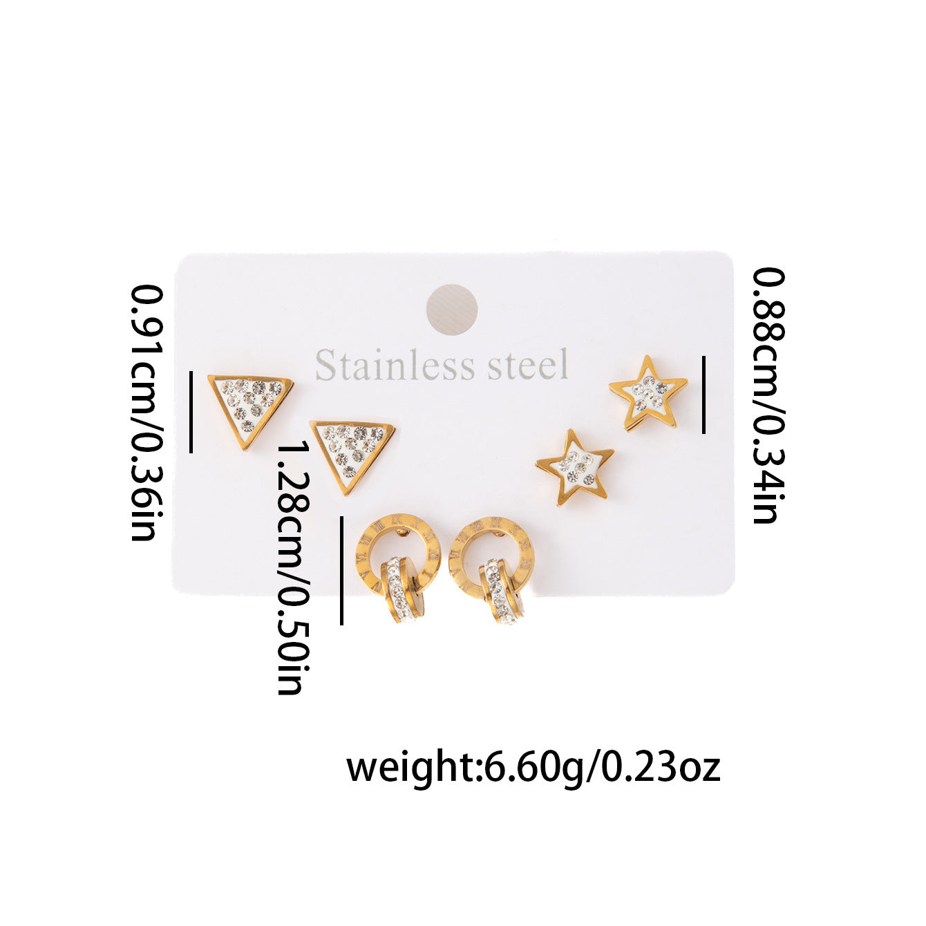 Wholesale Stylish Titanium Steel Love Earrings Set Fashion Jewelry for Party Wear