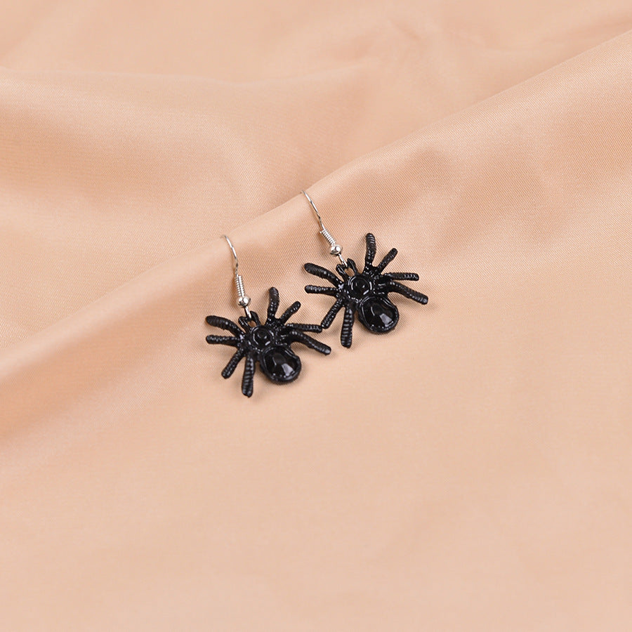 Wholesale Retro Gothic Black  Earrings And Necklace Set  Party Gift Zinc Alloy Jewelry For Resale
