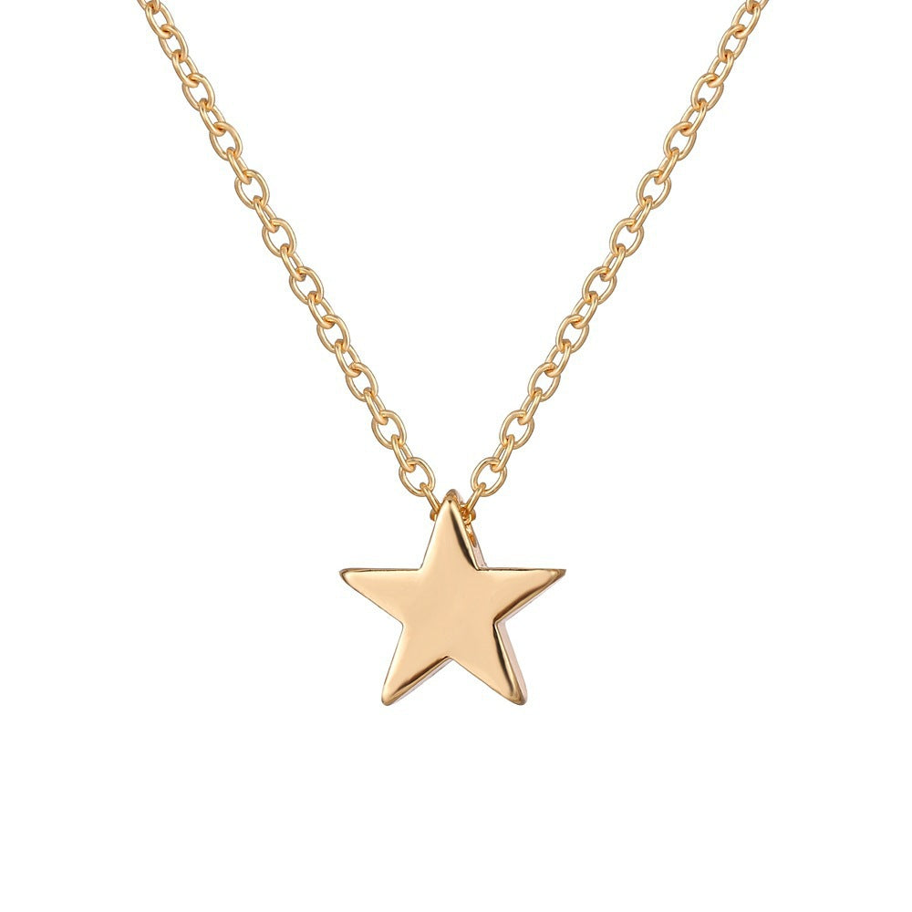 Wholesale Vintage Hollow Five-pointed Star Necklace