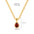 Wholesale Stainless Steel 18K Gold Color Zircon Necklace
