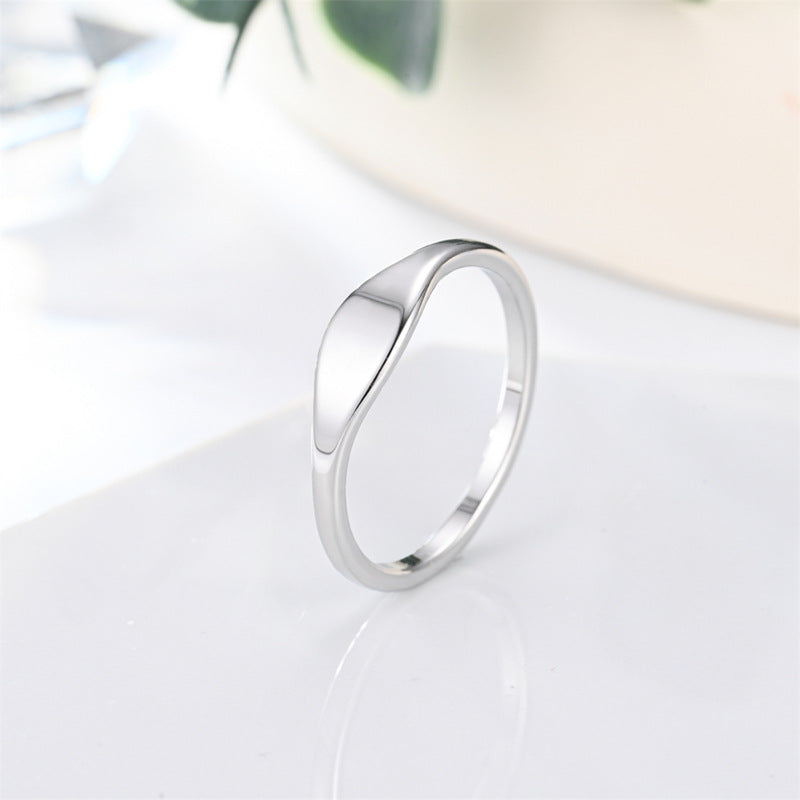 Wholesale smooth titanium steel ring personalized hand jewelry