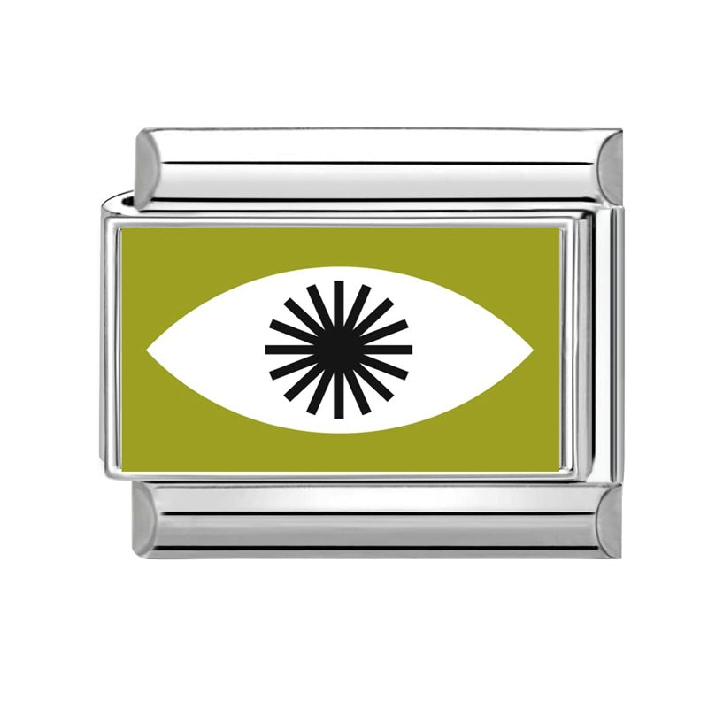 Wholesale 9mm Italian Charm Starter Bracelets DIY Heart Flower Evil Eye Series Stainless Steel Composable Bracelet