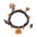 Wholesale Halloween Bracelet  Funny Style Pumpkin Spider Pendant Crystal Beaded Bracelet