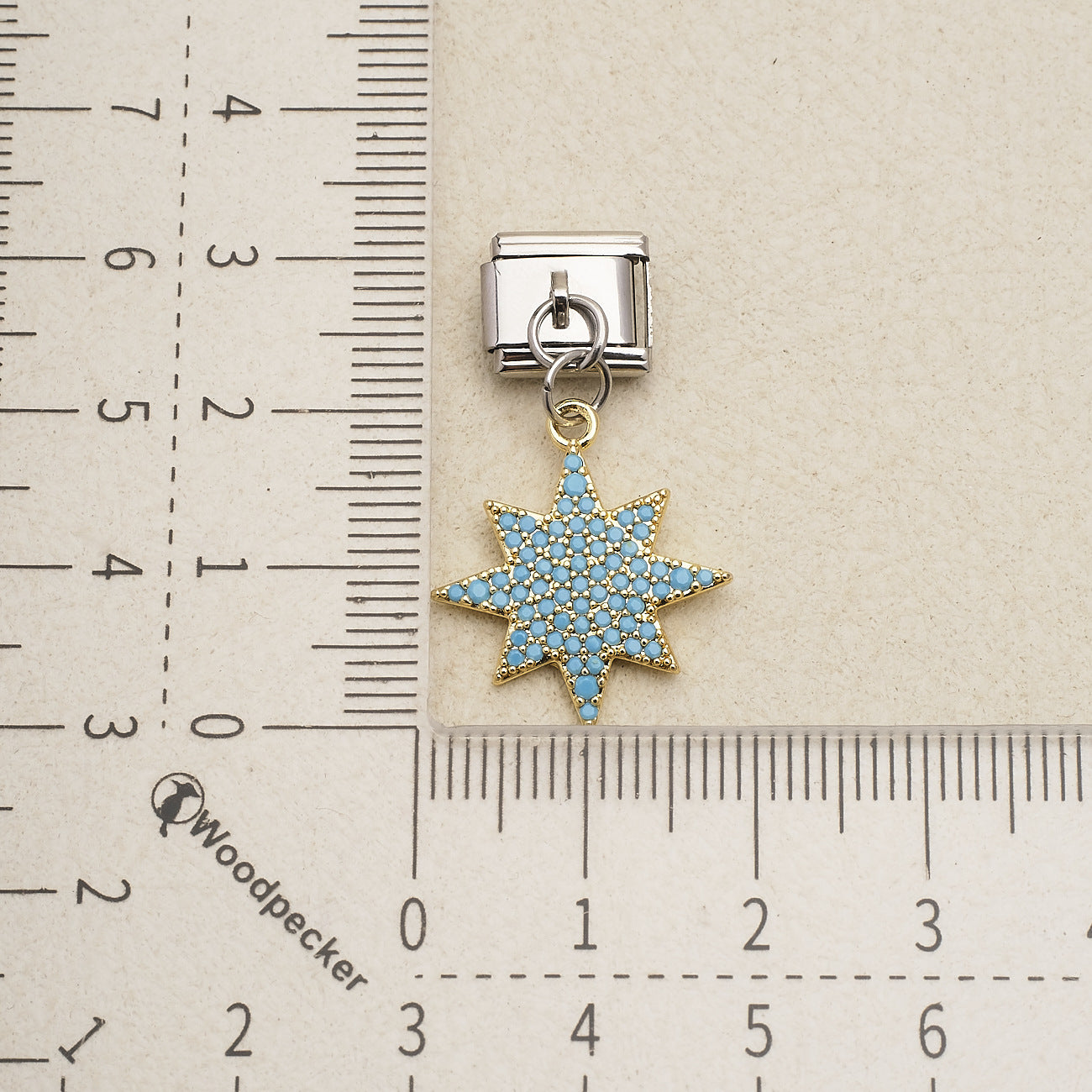 Wholesale Stainless Steel Electroplated Light Blue Heart Sun Seahorse Charm Bracelet DIY Fashion Accessory Gift