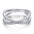 Wholesale  Letter s925 Sterling Silver Double Row Diamond Zircon Ring