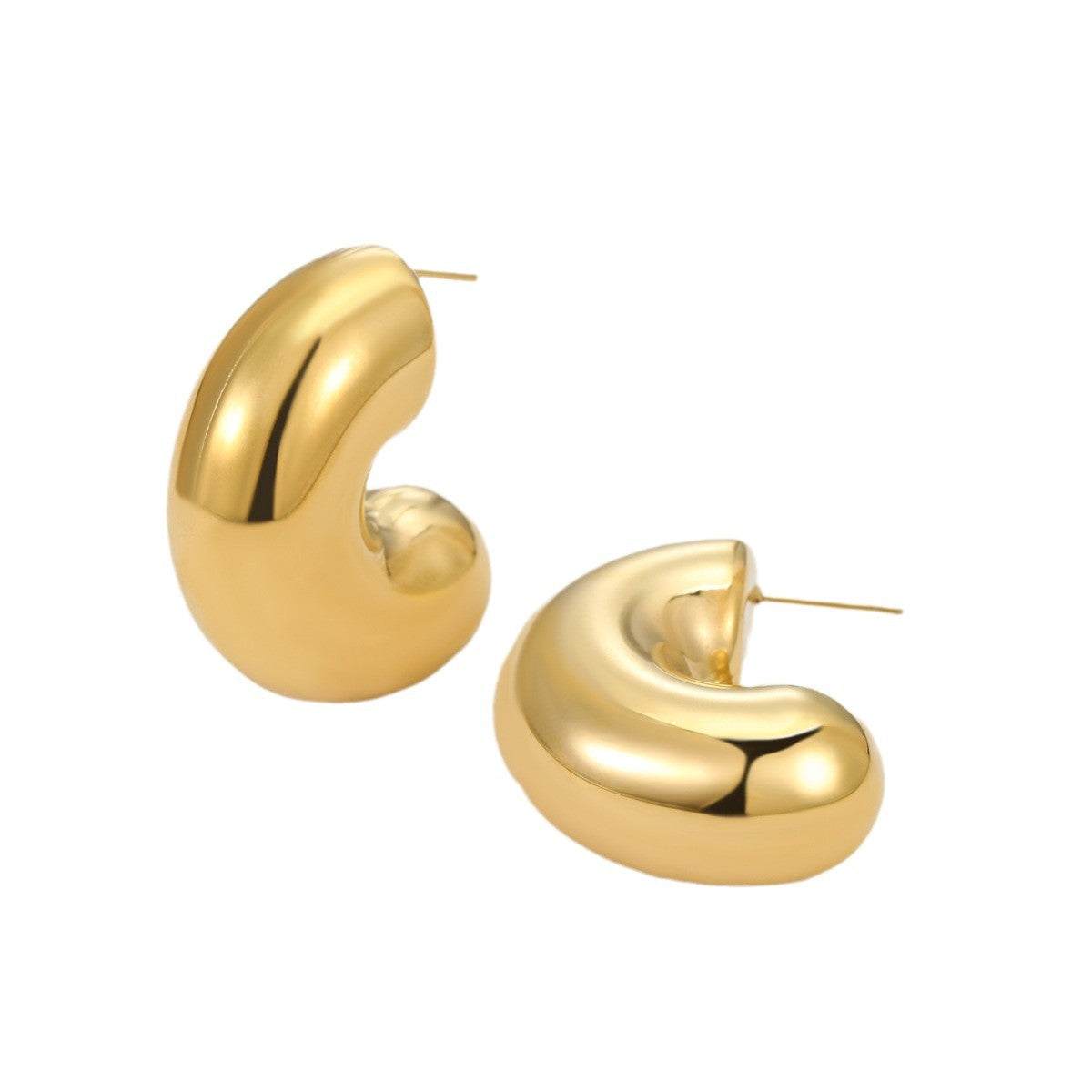 Wholesale  stainless steel retro  hollow 18K gold earrings jewelry