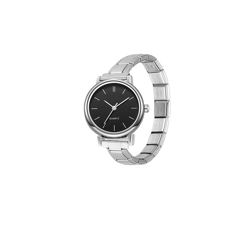 Wholesale Stainless Steel Modular Round Quartz Watch Fashion Accessory DIY Gift for Women