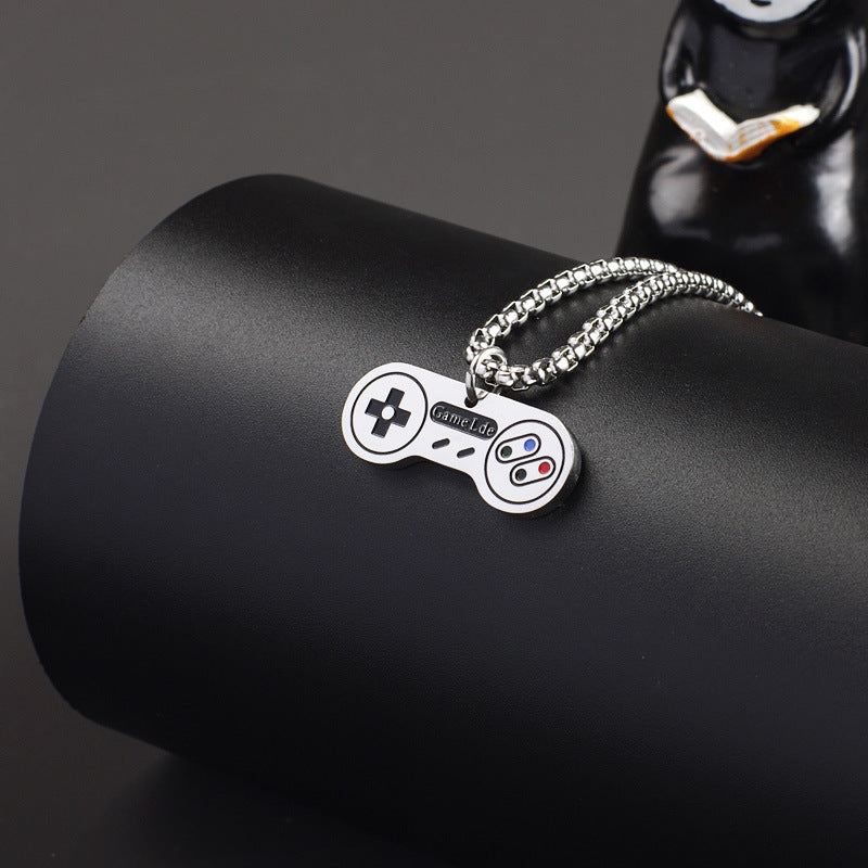 Wholesale Men S Game Console Pendant Necklace Minimalist Hip Hop Titanium Steel Chain Casual Streetwear Jewelry Gift Boutique Resale