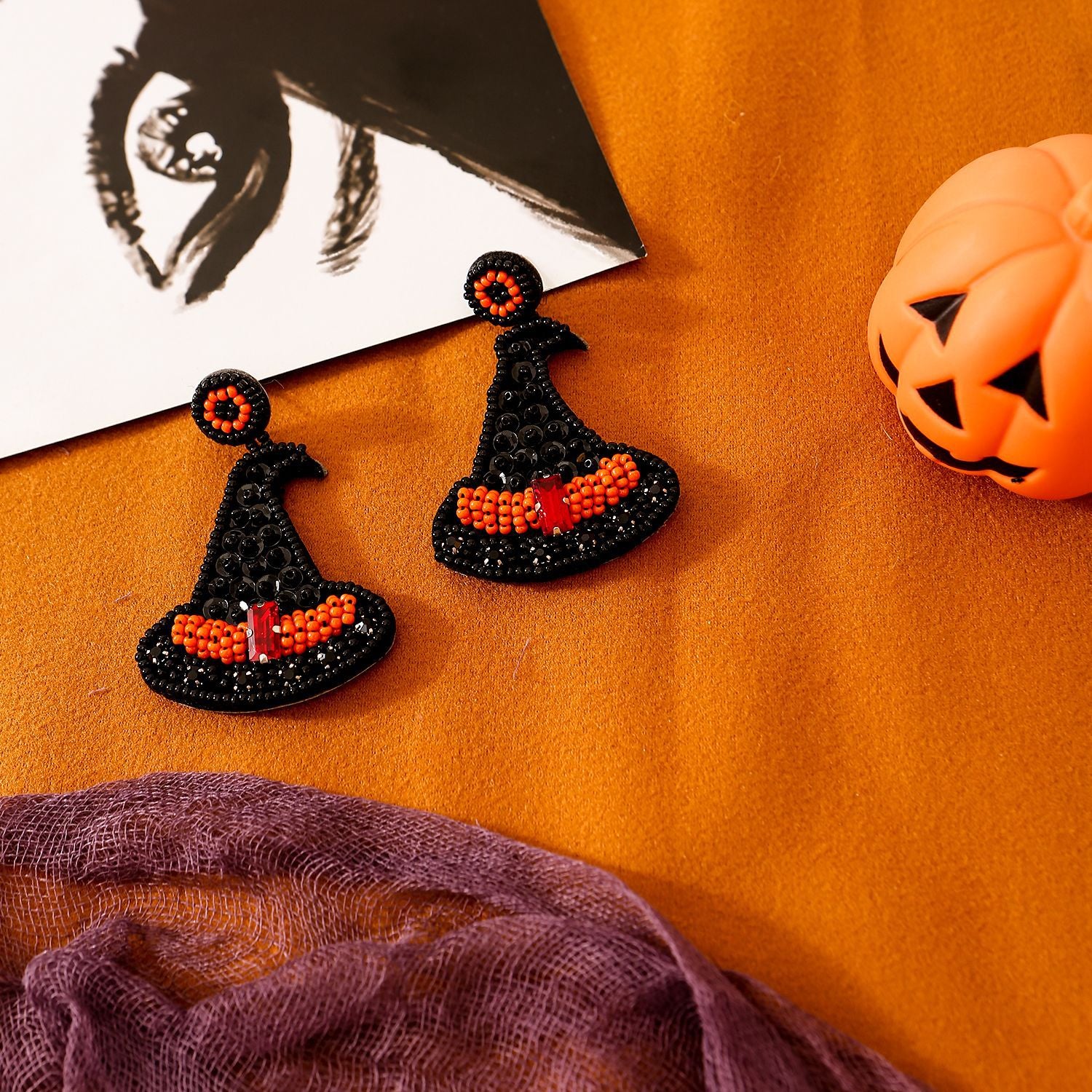 Wholesale Halloween Series Earrings Pumpkin Candy Ghost Acrylic Earrings ACC-ES-JieMi010