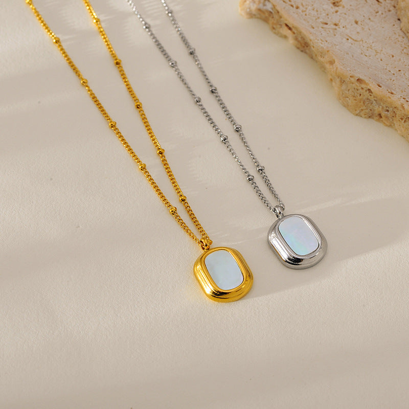 Wholesale white shell pendant necklace O-shaped