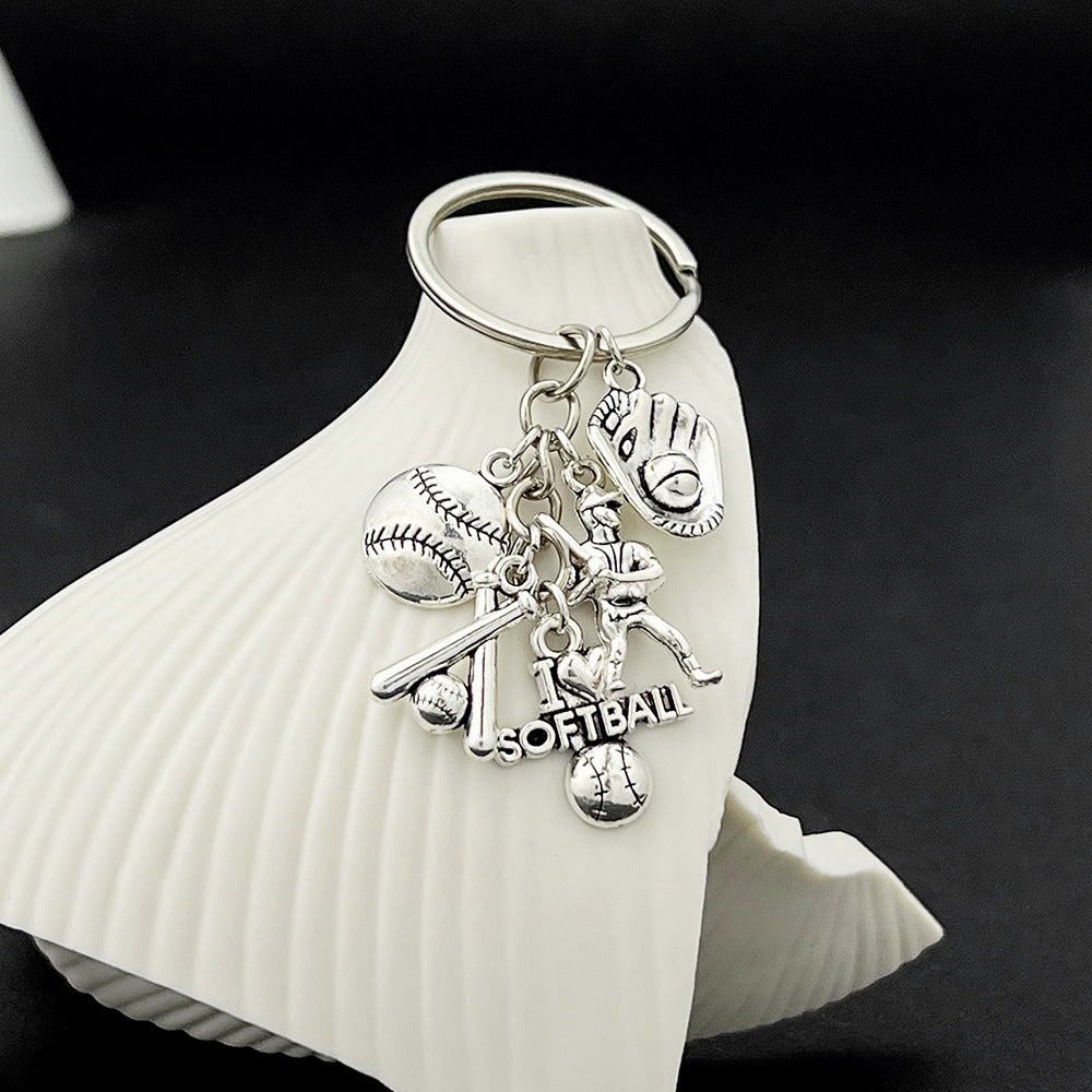 Wholesale Football Basketball Baseball Rugby Player Keychain ACC-KC-Luneng011