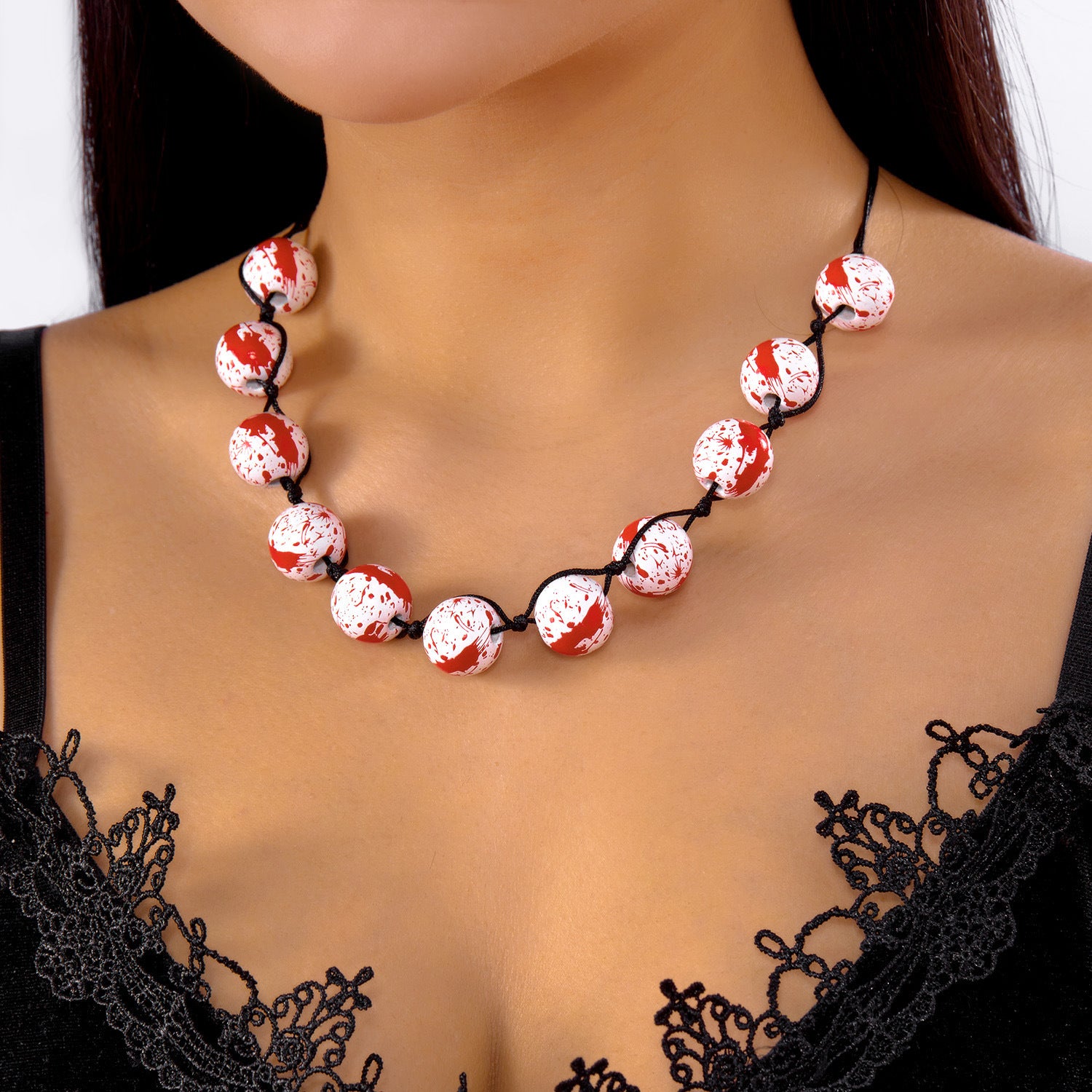 Wholesale  Party Pumpkin Ghost Face Necklace