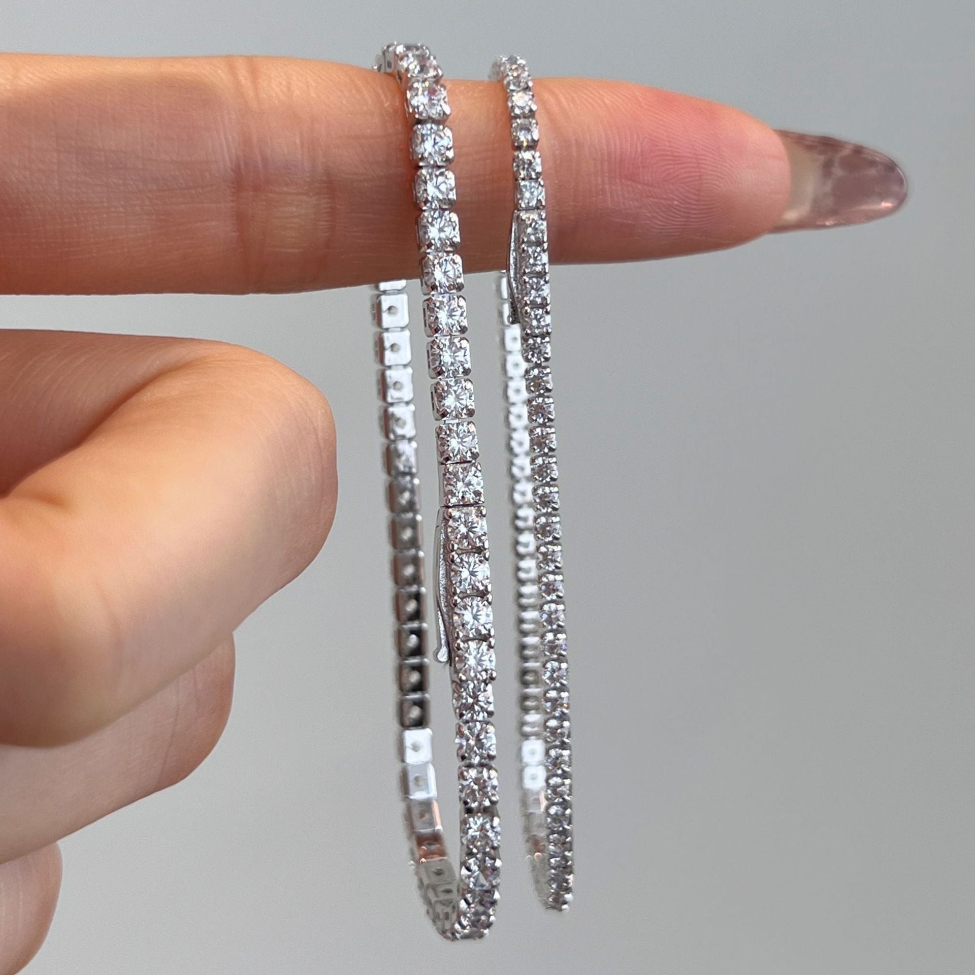 Wholesale Trendy Women S Sterling Silver Zircon Tennis Bracelet Jewelry Accessory For Everyday Wear And Resale