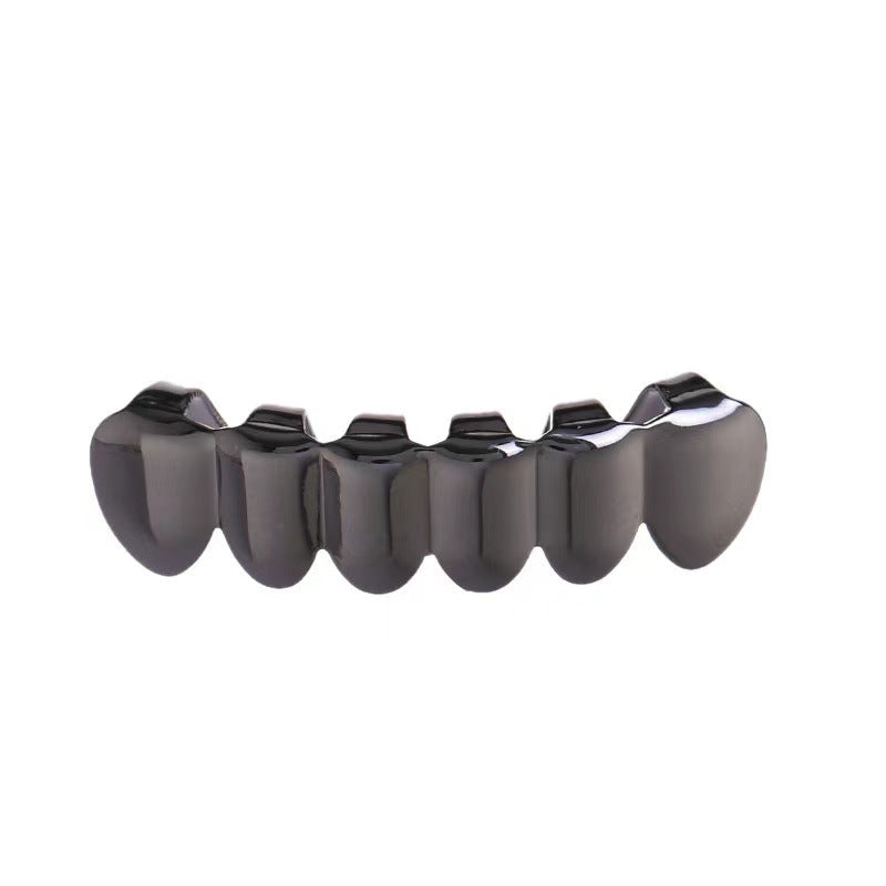 Wholesale Gold Hip Hop Teeth Braces 6 Upper 6 Lower Smooth Surface Fashion Accessory