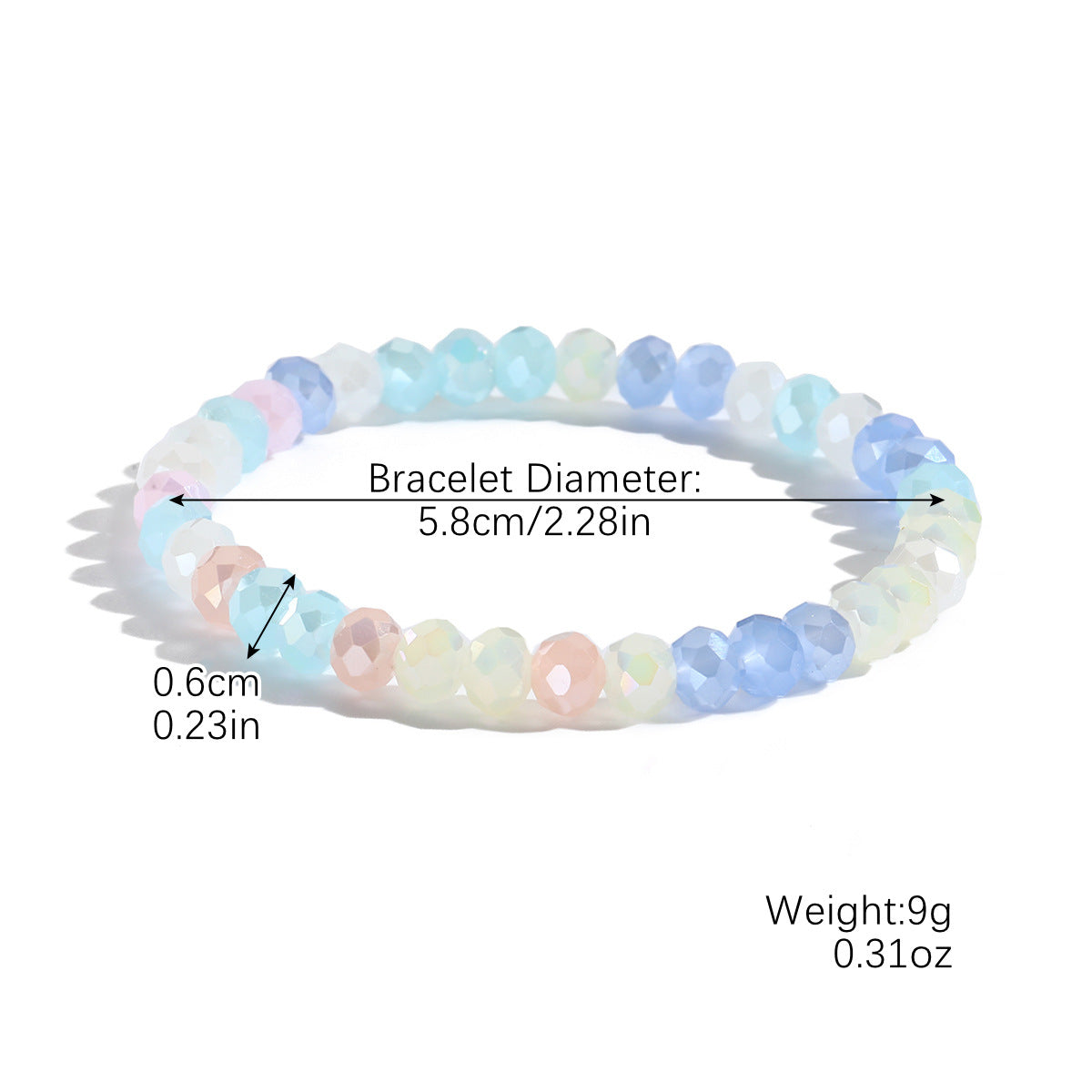 Wholesale Bohemian Elastic Line Crystal Bracelet Set