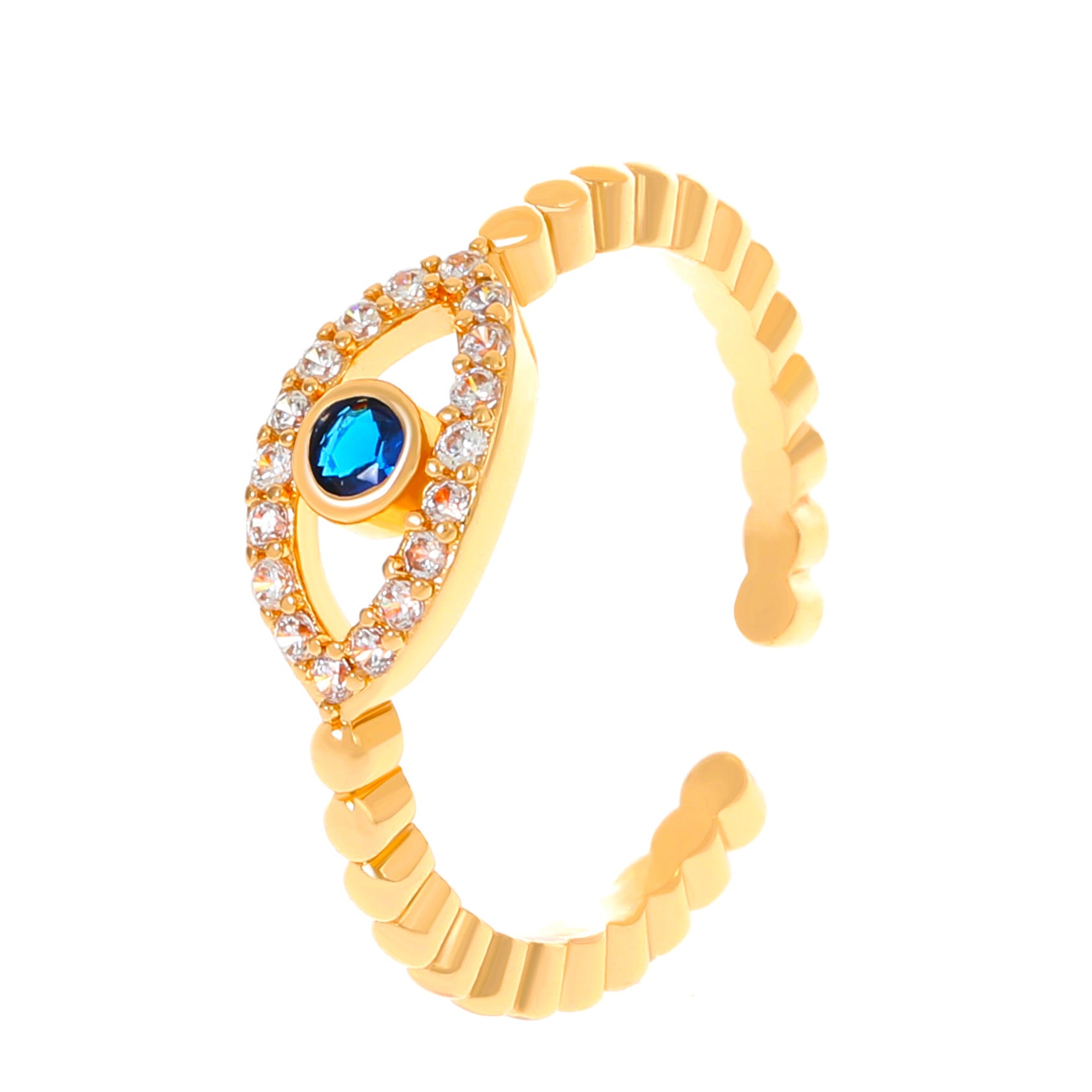 Wholesale creative retro devil' s eye opening ring