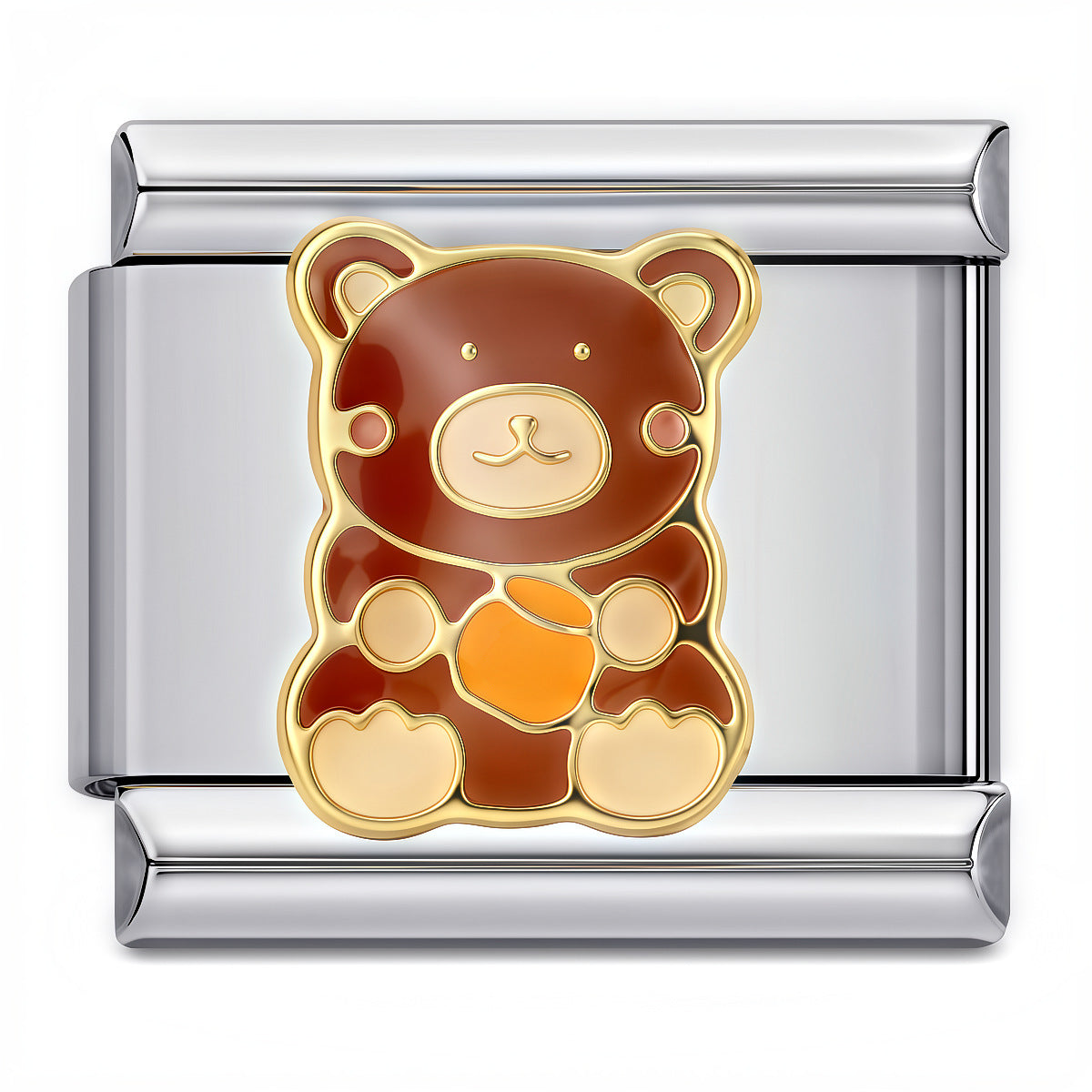 Wholesale Stainless Steel Bear Pattern DIY Elastic Bracelet - Trendy Jewelry Accessory