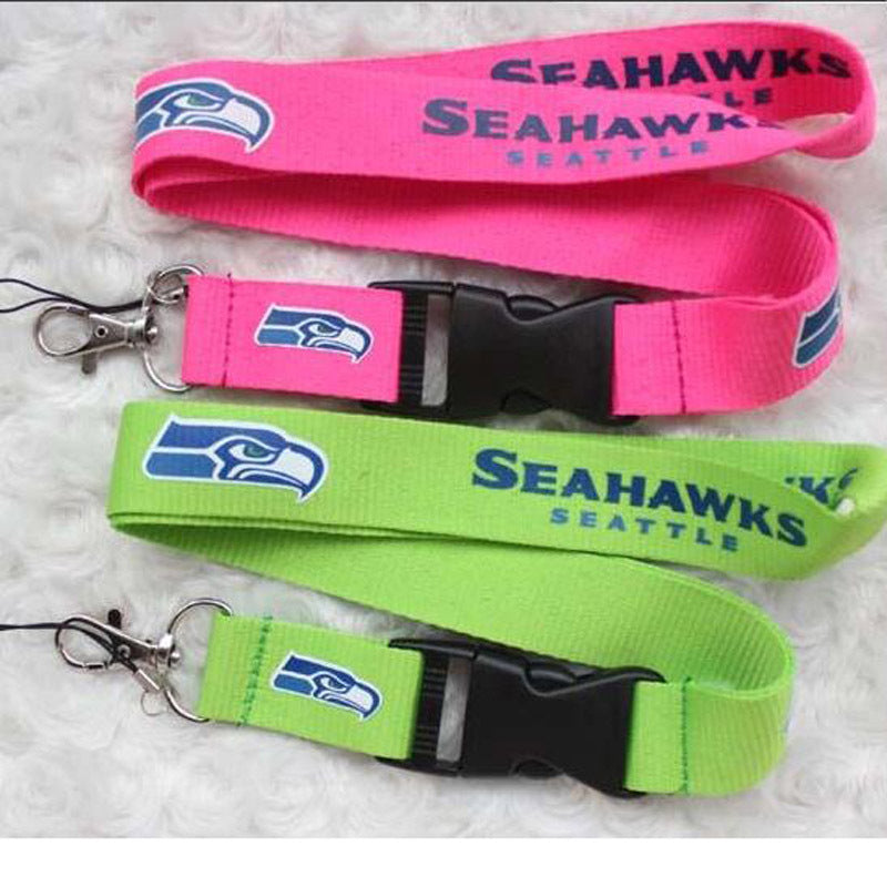 Wholesale Football Team Lanyard Keychain