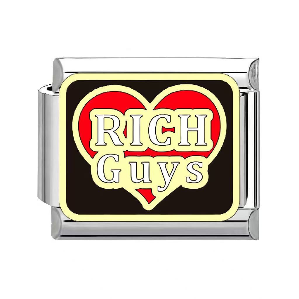 Wholesale Italian Charm Bracelet 9mm DIY Eastern style evil eye  Creative Stainless Steel Composable Bracelet