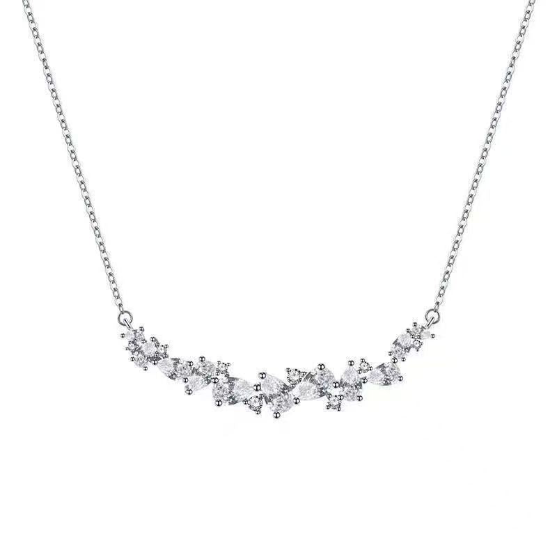 Wholesale Electroplated Alloy Wisteria Flower Necklace Chic Women S Cami Chain Fashion Jewelry Gift