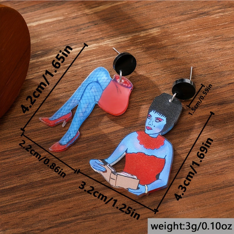 Wholesale Sexy Red Dress Woman Studs Earrings