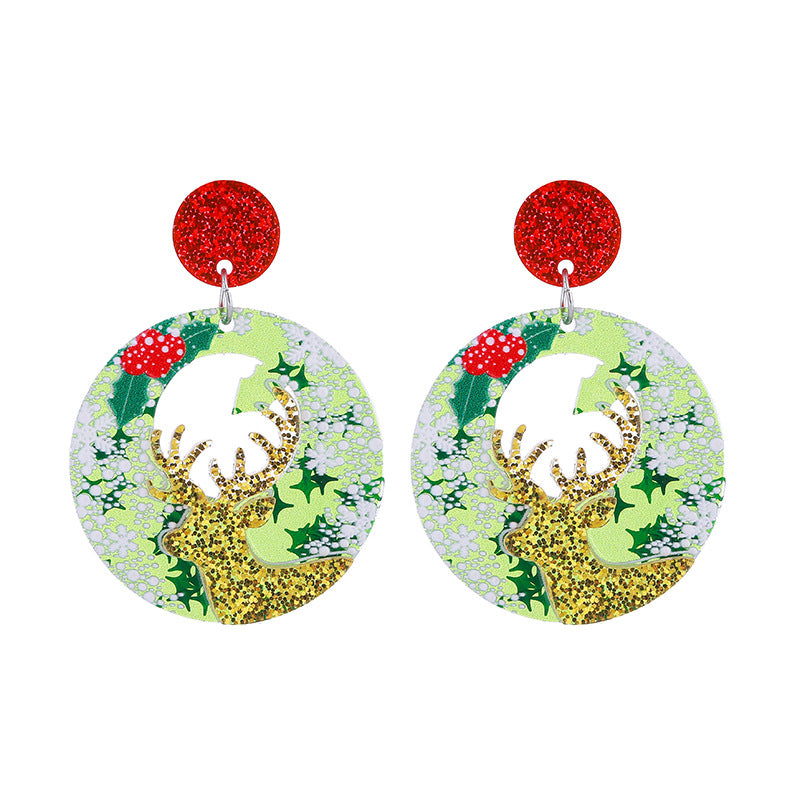 Wholesale New Year Christmas Tree  Acrylic Earrings