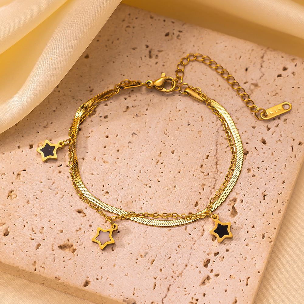 Wholesale Stainless Steel Zirconia Pearl Bracelet ACC-BT-QiYun007