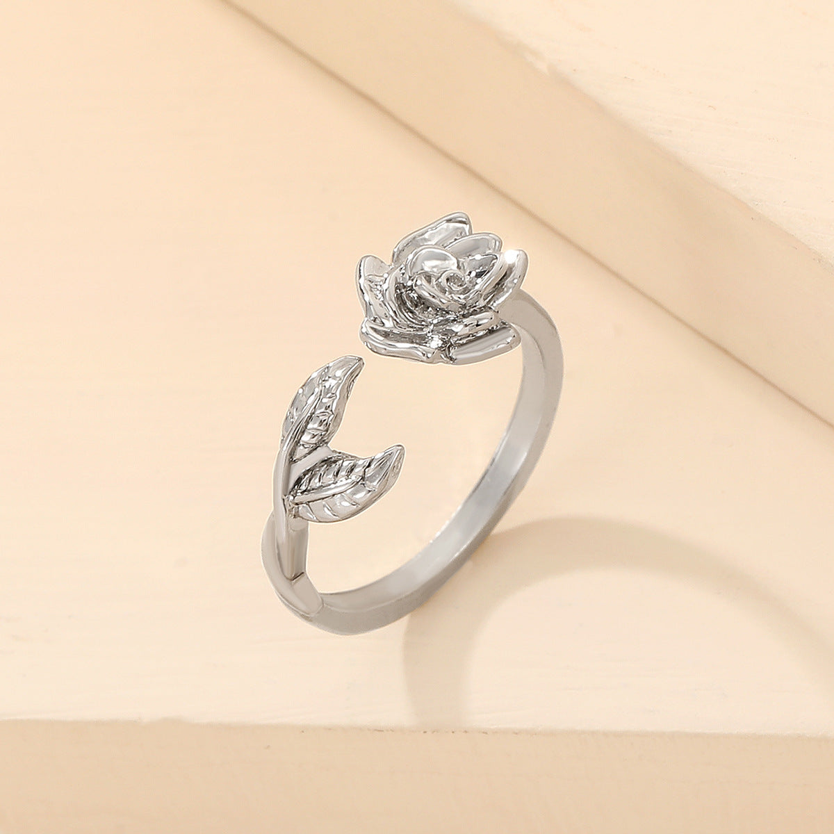 Wholesale Rose Flower Opening Ring
