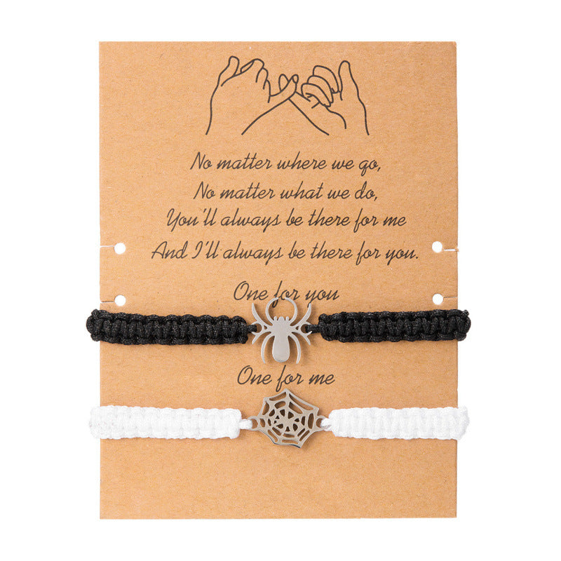 Wholesale  web Woven Bracelet Fashion Accessory for Couples Boutique Resale