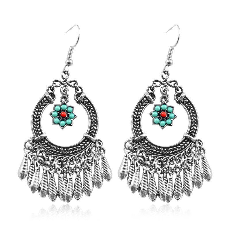 Wholesale Retro Tassel Long Earrings Ethnic Style Earrings ACC-ES-Gumi007