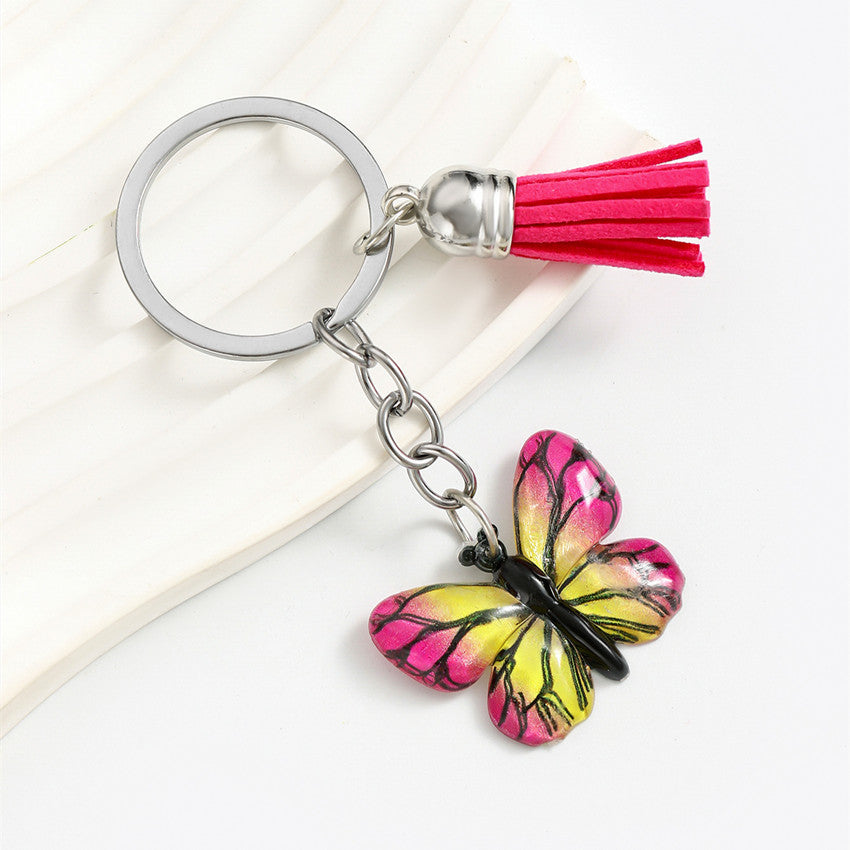 Wholesale  Colorful Spotted Butterfly Keychain