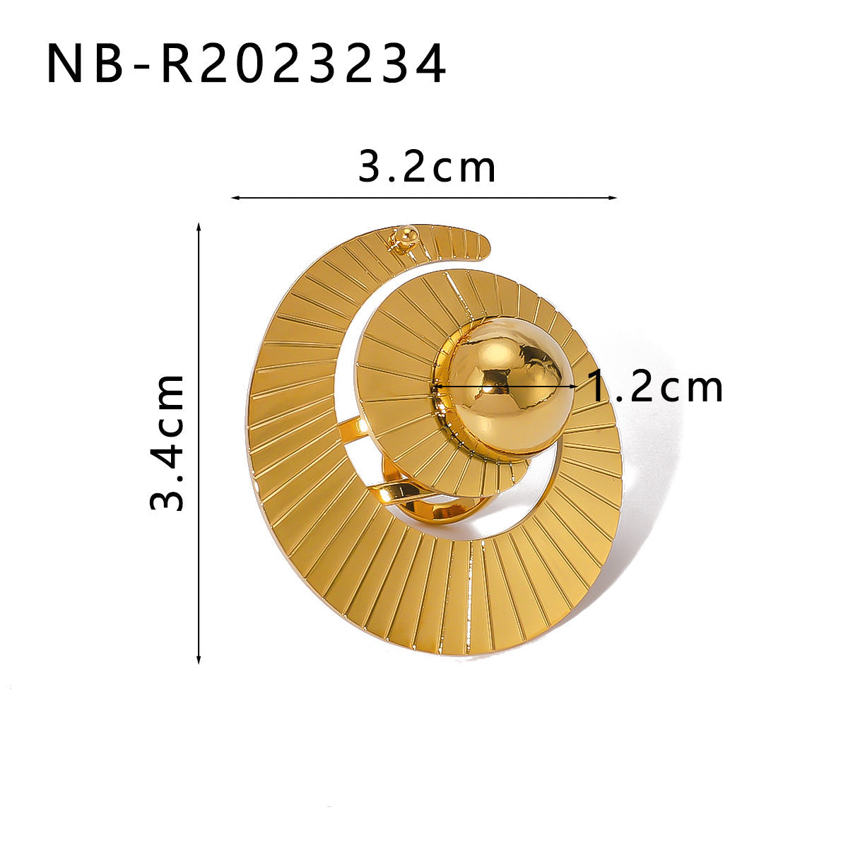 Wholesale Smooth Oversized 18K Gold Titanium Steel Heart Square Ring