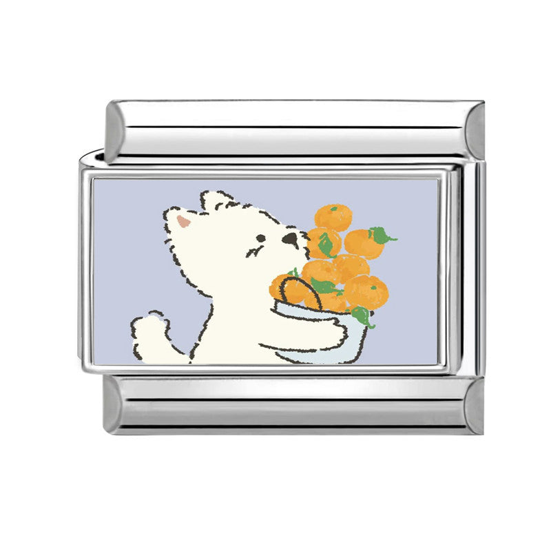 Wholesale 9mm Italian Charm Starter Bracelets DIY Cute Pet Series Stainless Steel Composable Bracelet