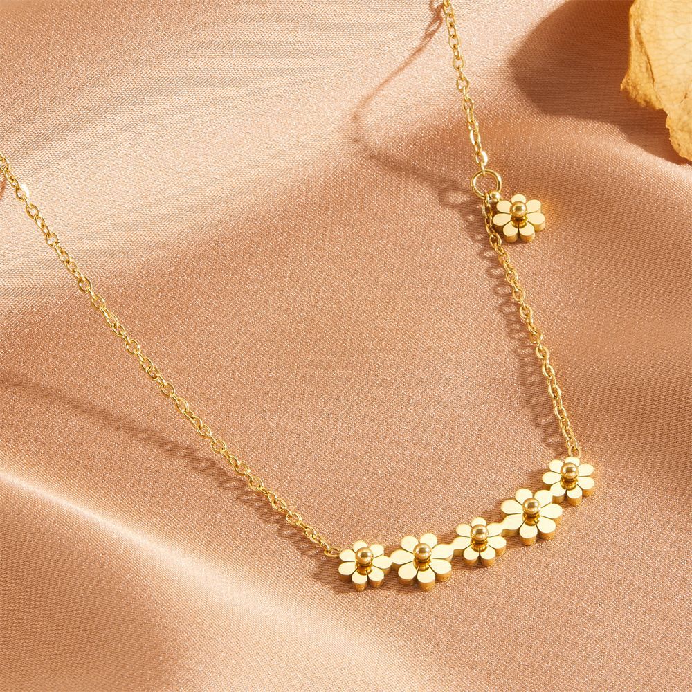 Wholesale Titanium Steel Multi- Stud Earrings,  Necklace,  Anklet,  and Bracelet Set