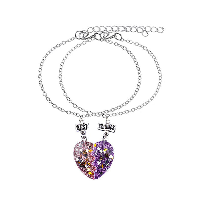 Wholesale Stainless Steel Necklace Best Friends Half Heart Necklace ACC-NE-Yunf001