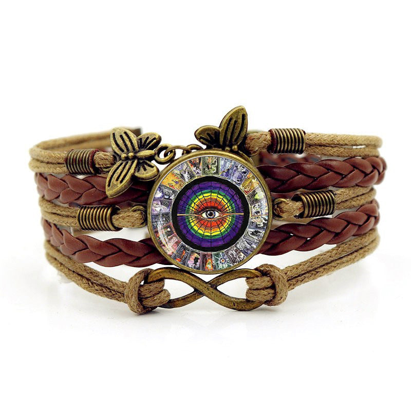 Wholesale Handmade Mandala Yoga Bracelet Multi Layer Woven Cord With Butterfly Symbols Everyday Wear Gift Boutique Resale