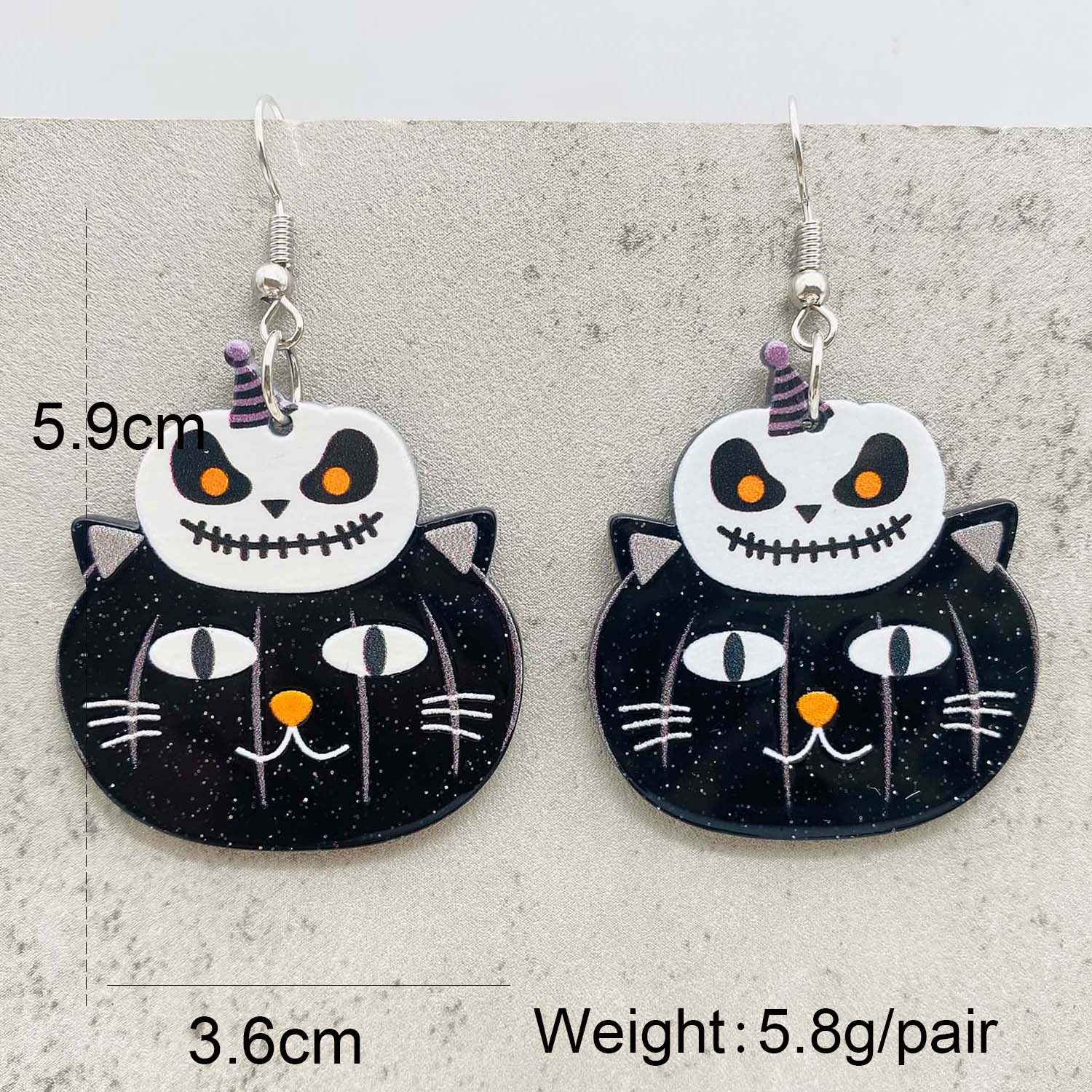 Wholesale Halloween Spider Skull Pumpkin Acrylic Earrings ACC-ES-ChenY023