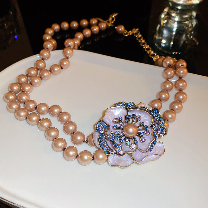 Wholesale Alloy Rhinestone Clavicle Necklace,  Geometric Vintage Style Fashion Jewelry Accessory for Gift