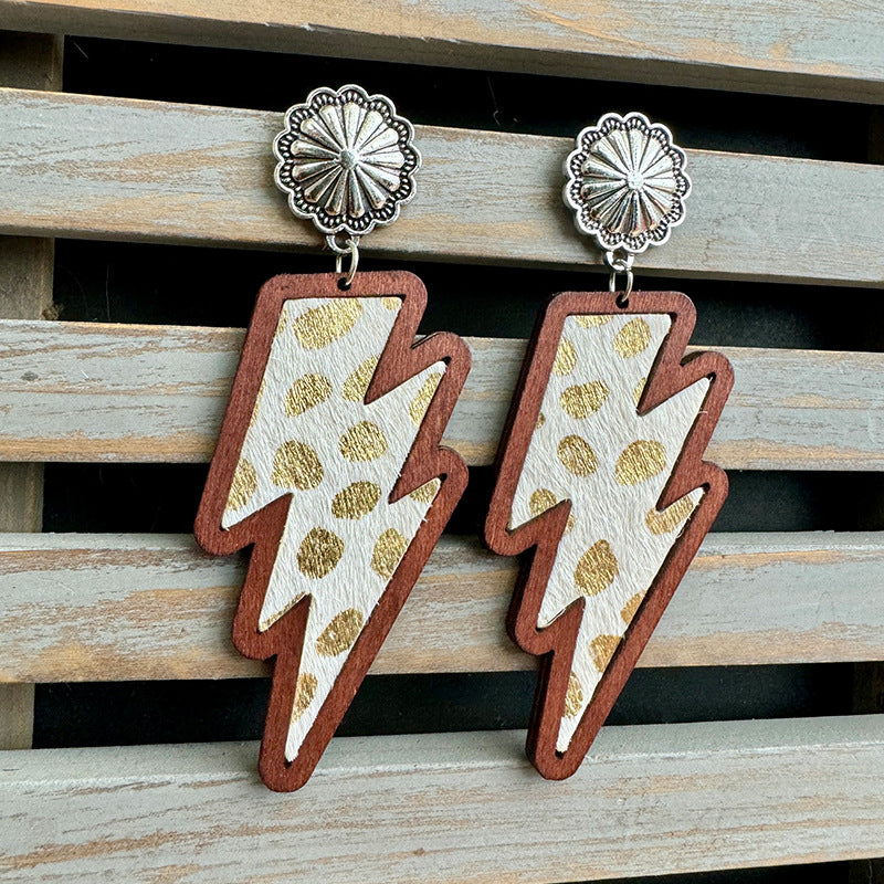 Wholesale  Western lightning earrings classic leopard print  earrings