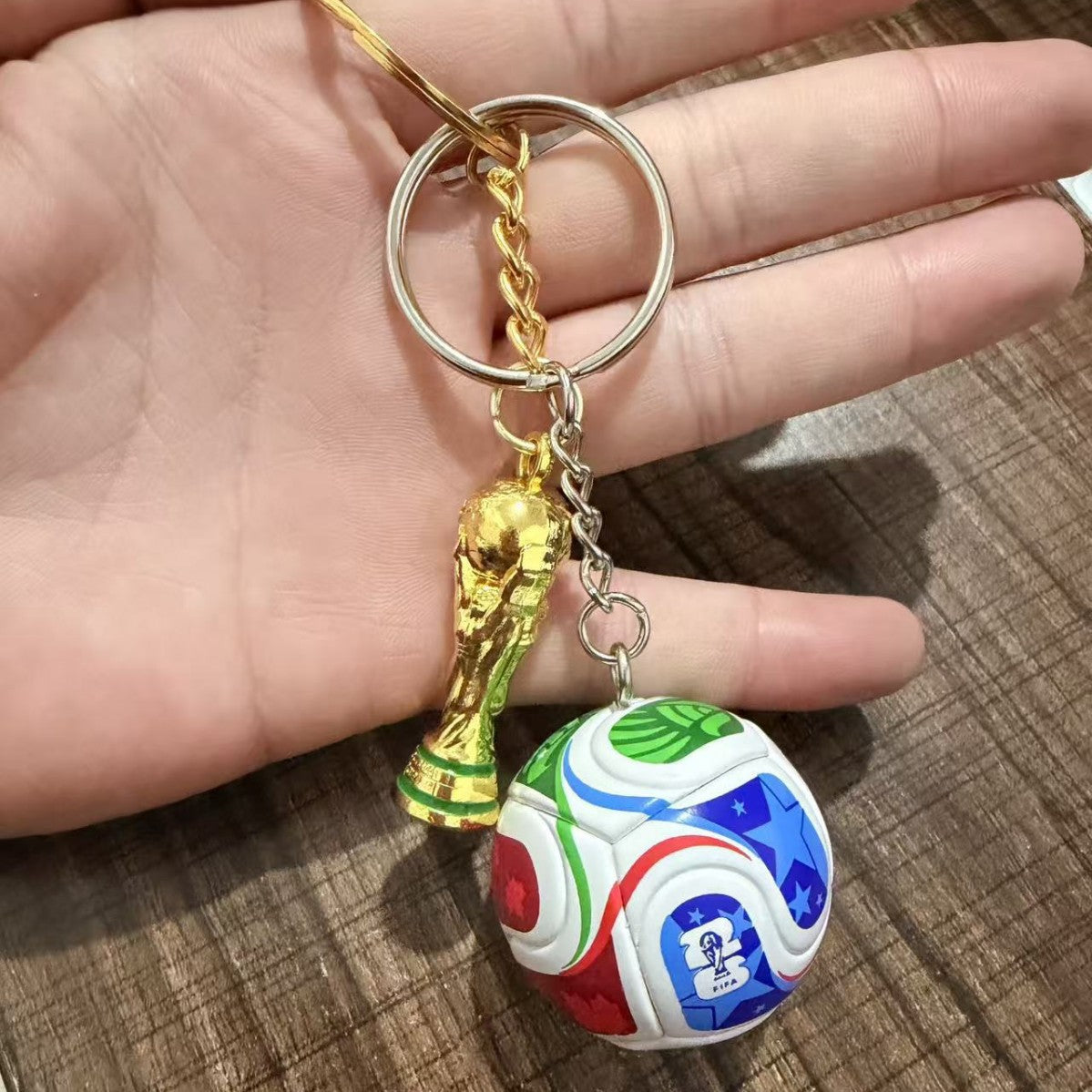 Wholesale 2026 World Cup Trophy Keychain Commemorative Football Fan Gift Car Key Accessory