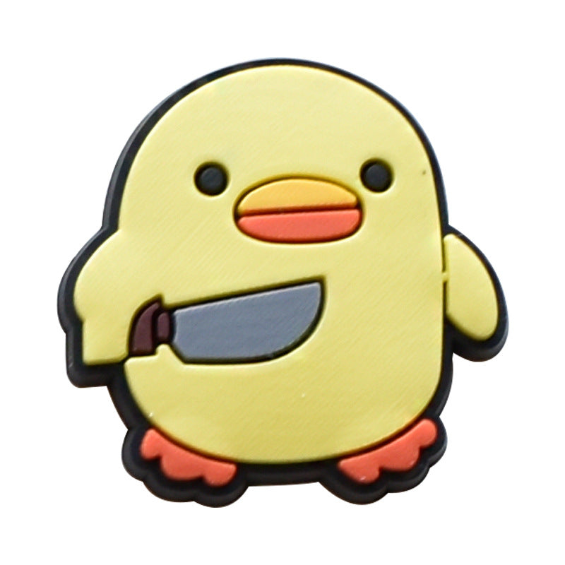 Wholesale Random 100pcs Small Animal PVC Soft Rubber Shoe Buckle Decoration ACC-SC-RYY056