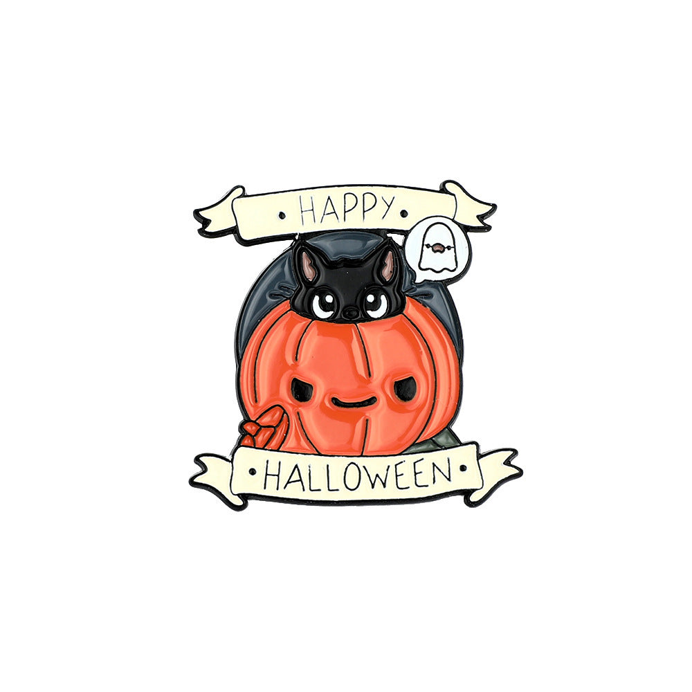 Wholesale  series brooch Ghost skull with hat accessories