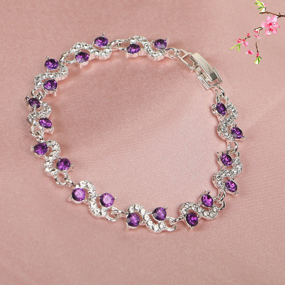 Wholesale Women S Gold Tone Crown Design Rhinestone Bangle Bracelet White And Colorful Stones Fashion Jewelry Accessory Gift
