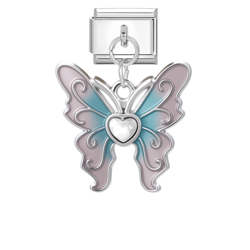 Wholesale Italian steel pendant bracelet module accessories necklace DIY