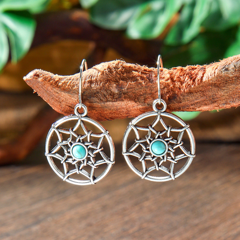 Wholesale Bohemian Turquoise Earrings Zinc Alloy Fashion Accessory Gift for Women