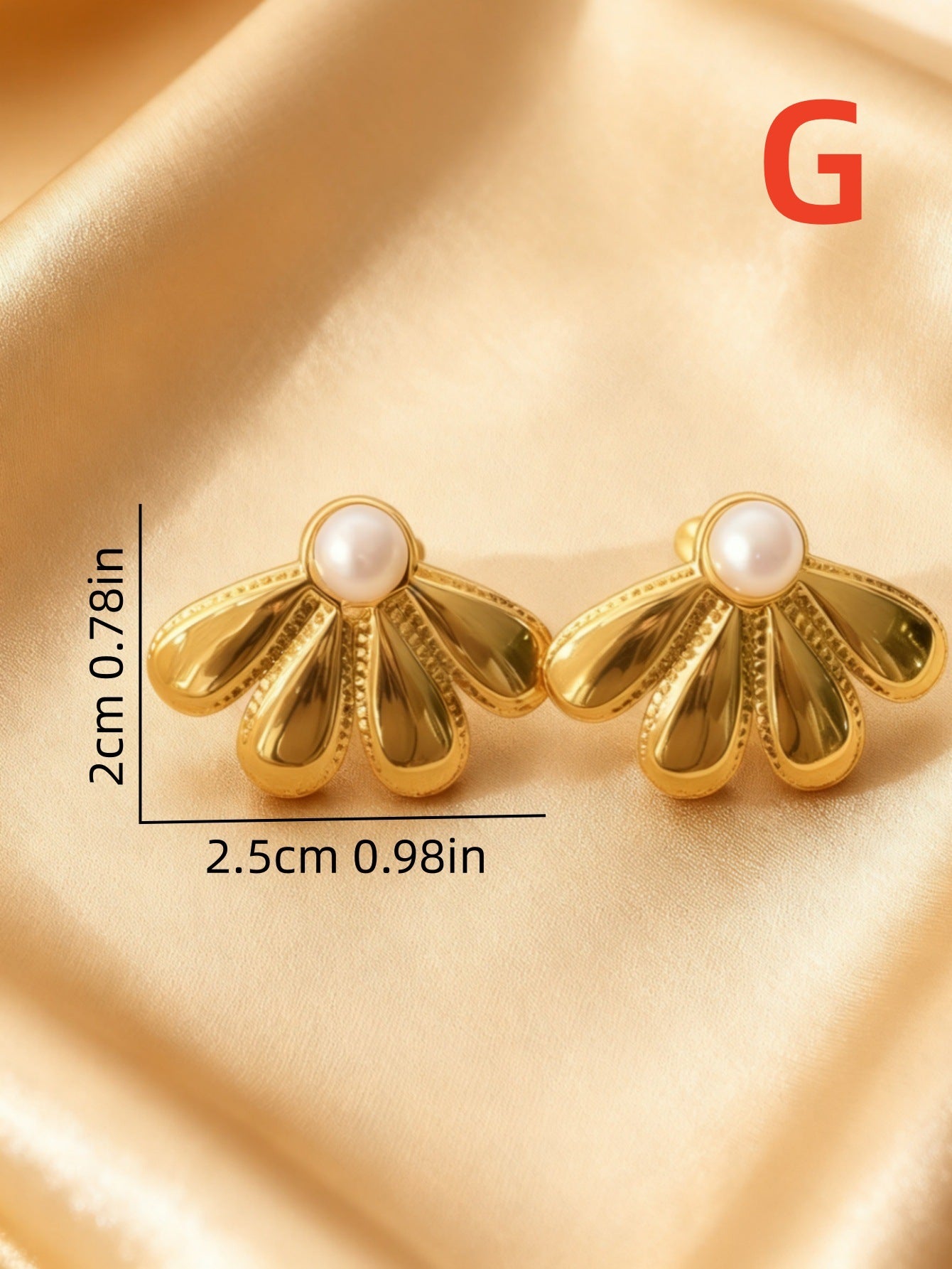 Wholesale Stainless steel gold irregular hollow embossed design earrings