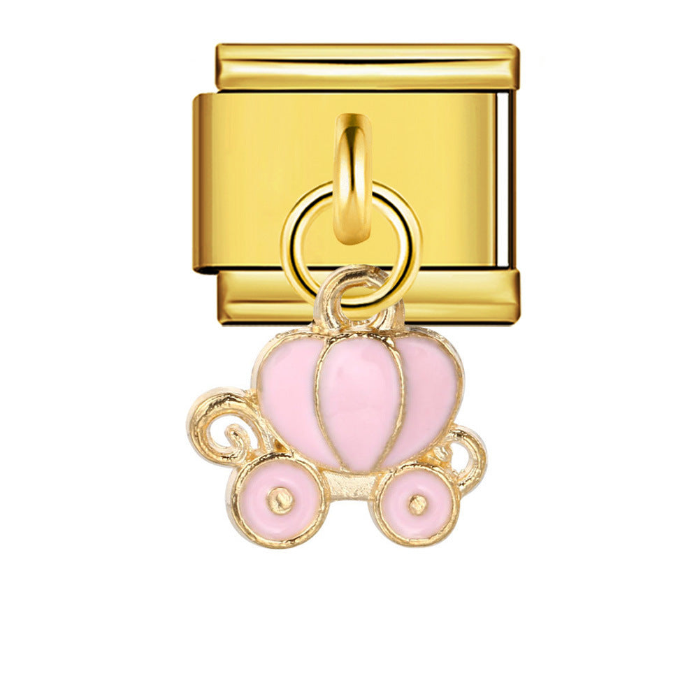 Wholesale  Italian Charm Bracelet 9mm DIY hook style Creative Stainless Steel Composable Bracelet