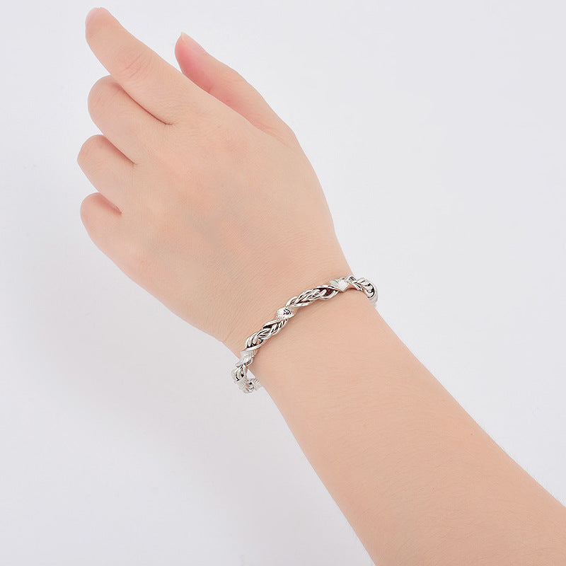 Wholesale Twist Frosted Open Bracelet ACC-BT-MoCai001