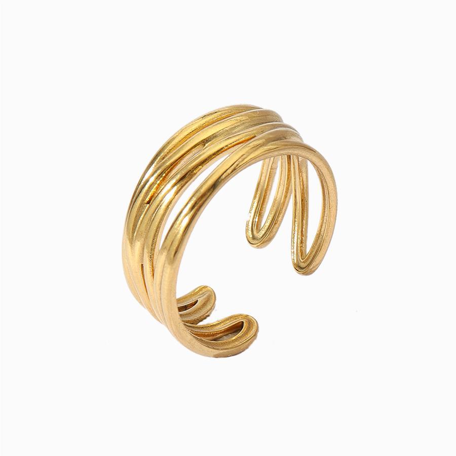 Wholesale Vintage Stainless Steel Ring 18k Gold Plated Tree of Life Rings ACC-RS-MuC018